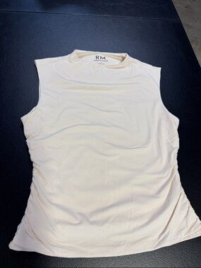 Rebecca Minkoff Sleeveless Crewneck Tank in Light Cream